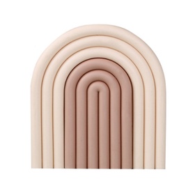 酱有好物  彩虹硅胶锅垫杯垫 米咖色